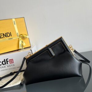 Fendi Bag Knitte Fabric Women Handbag -  black