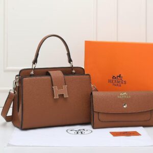 Hermes Leather Ladies Shoulder Square Handbag - Brown