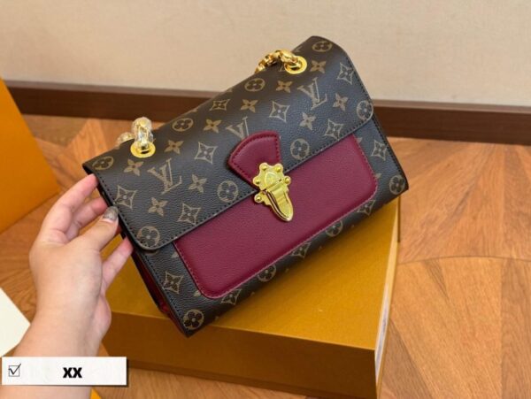 Louis Vuitton  bag - check Brown and and Dark maroon