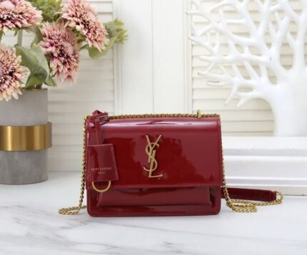 Saint Laurent Sunset Small Bag in Patent Leather