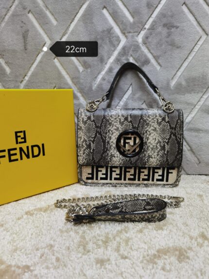Fendi shoulder bag with a snakeskin-effect pattern