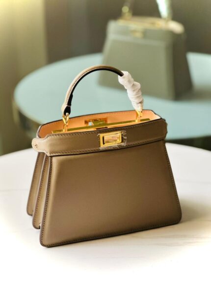 Fendi Peekaboo ISeeU Small shoulder bag in brown calf leather