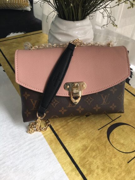 This is a Louis Vuitton Saint-Placide shoulder bag monogram  with  pink