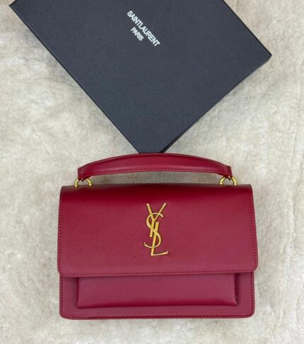 Saint Laurent Sunset bag in red leather