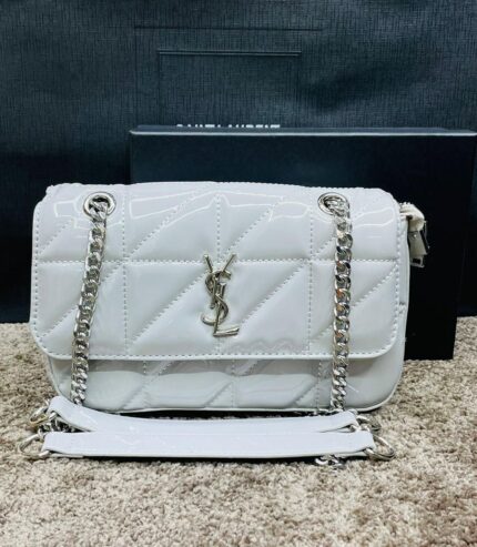 Saint Laurent YSL bag with a silver chain strap