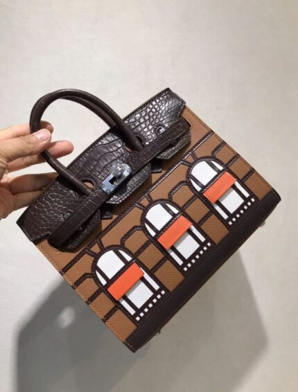 Hermès Faubourg Birkin Sellier 20 in black alligator and black Madame leather