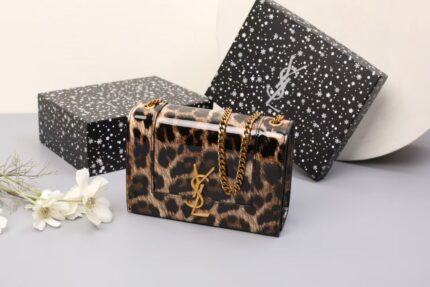 Saint Laurent crossbody bag with a leopard print