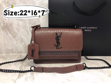 Saint Laurent medium Sunset bag in brown