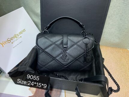 Saint Laurent College Matelasse Diamond Quilted Monogram bag