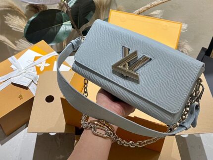 Louis Vuitton Twist West bag in light blue Epi leather