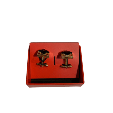 Christian Dior octagonal gold- and silver-tone cufflinks