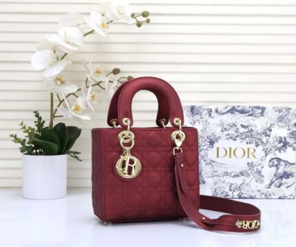Christian Dior lady D joy bag Red mini
