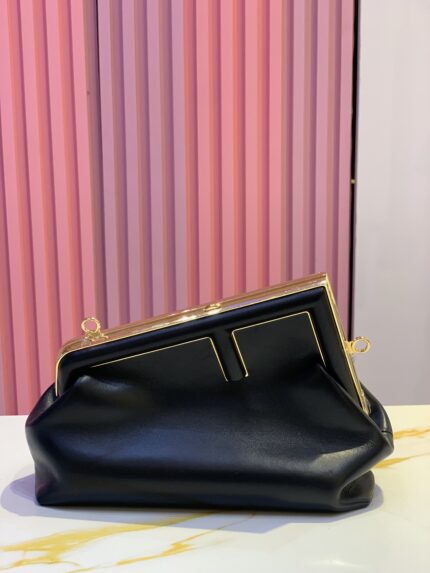 Fendi First bag in black nappa leather