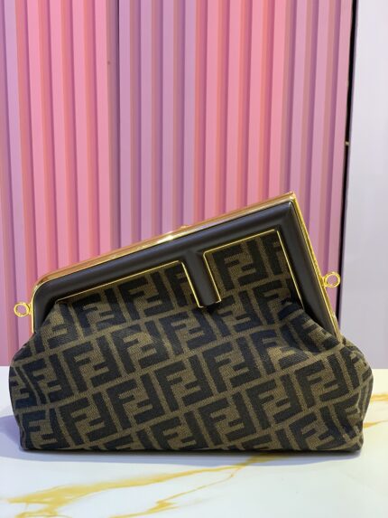 Fendi Pink Patent Leather Midi First Bag