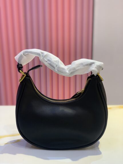 DKNY Thyme hobo bag in a black polyurethane material