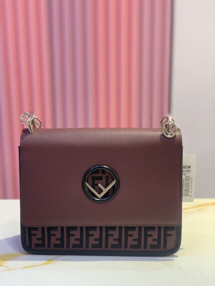 Fendi Kan I F leather shoulder bag