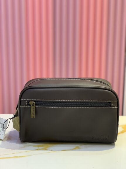 Kenneth Cole Reaction Toiletry Shaving Case Travel Bag in brown