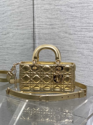 Dior Lady D-Joy bag In Gold color
