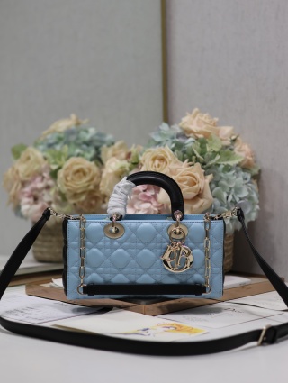 Dior Lady D-Joy bag in denim blue or light blue