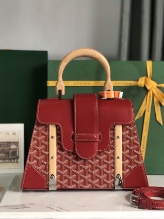 Goyard Grand Hôtel Trunk Bag in red Goyardine canvas and Clamecy cowhide with palladium hardware.