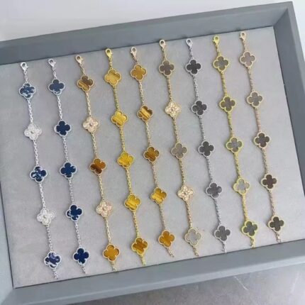 Van Cleef & Arpels Vintage Alhambra bracelets in different shades of gold