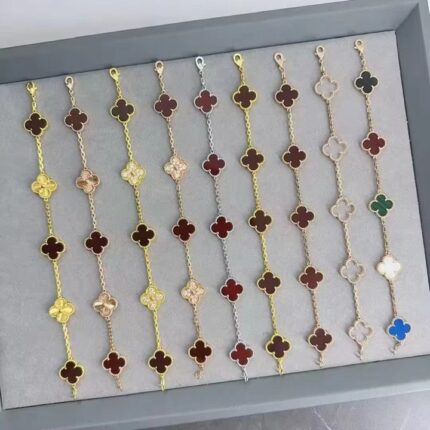 Van Cleef & Arpels Vintage alhambra 5 motifs VCARP7RP00 18k rose gold bracelet