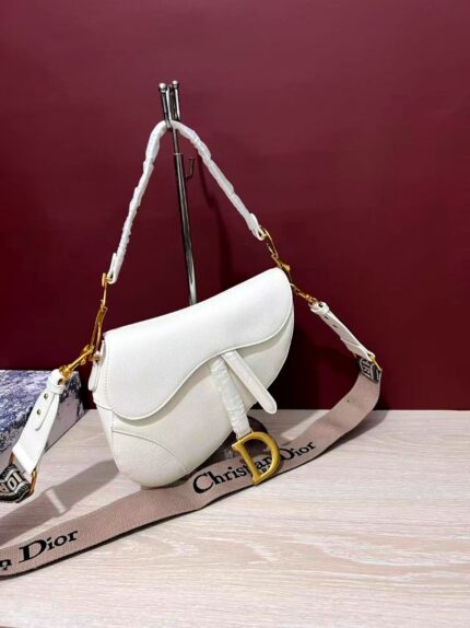 Christian Dior Saddle bag white