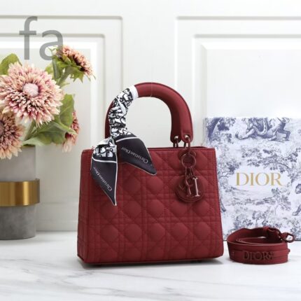 Christian DIOR lady D joy bag red