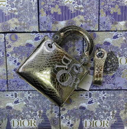 Lady Dior gold-tone Dior handbag