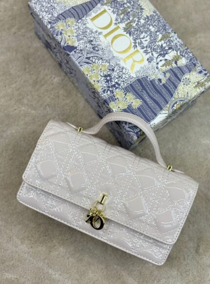 Dior Mini Bag Shirt Blue Cannage Lambskin