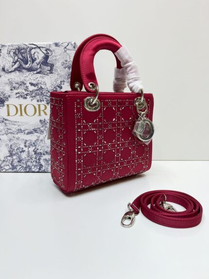 Christian Dior Cannage Studded Medium Lady Dior bag